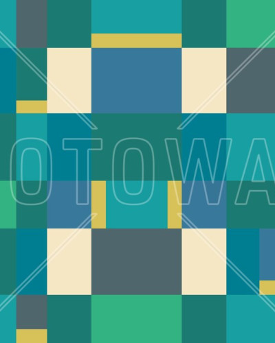 Fototapet cu blocuri verzi și design geometric modern