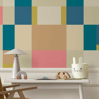 Fototapet cu blocuri geometrice multicolore