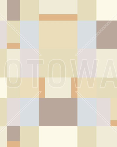 Fototapet bej cu design blocuri geometrice într-o cameră de copii