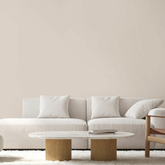 Fototapet bej miere într-un living modern