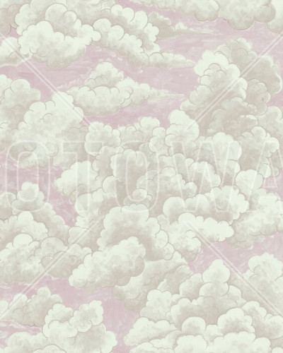 Fototapet cu design nori roz, ideal pentru decor interior romantic și seren.