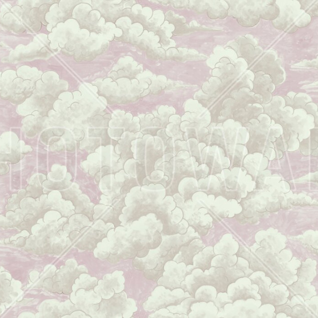 Fototapet cu design nori roz, ideal pentru decor interior romantic și seren.
