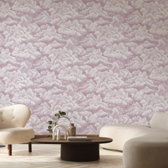 Fototapet cu cer înnorat mov, ideal pentru decorarea interioarelor
