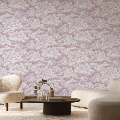Fototapet cu cer înnorat mov, ideal pentru decorarea interioarelor