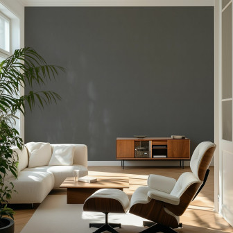 Fototapet gri cald în living modern