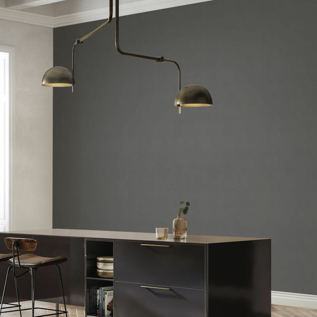 Fototapet gri cald în living modern