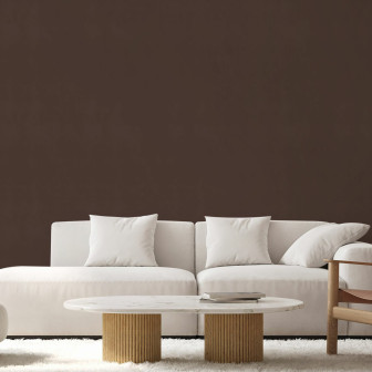 Fototapet maro roșcat într-un living modern