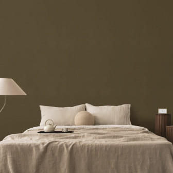 Fototapet bej închis în dormitor