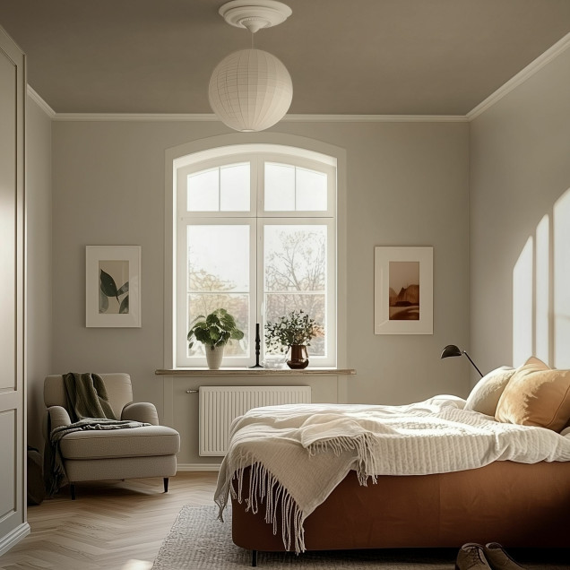 Fototapet bej, design interior elegant