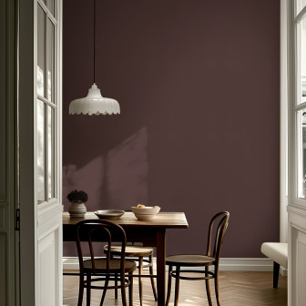 Fototapet roșu-brun într-o sufragerie elegantă