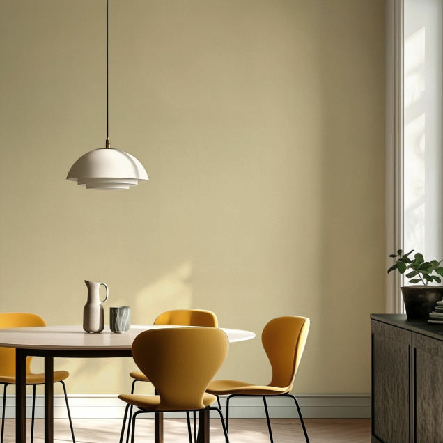 Fototapet galben pal într-un interior modern