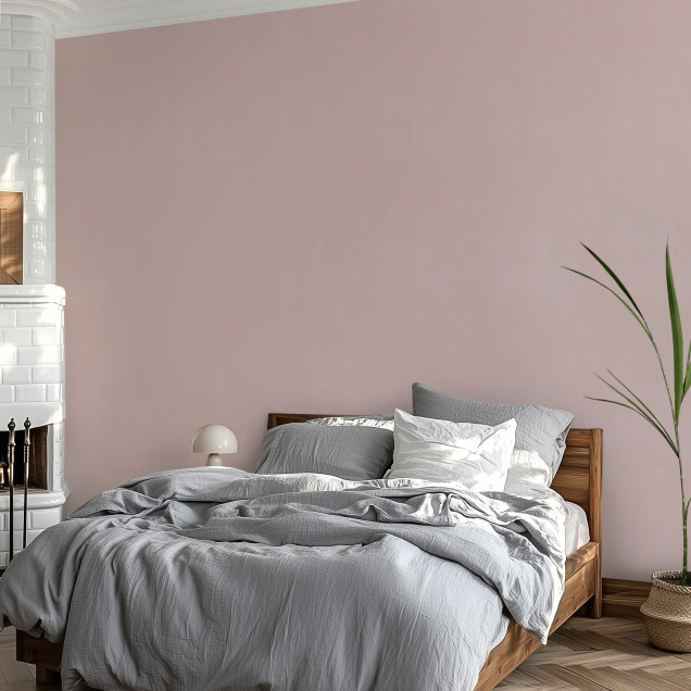Fototapet roz deschis într-un living modern