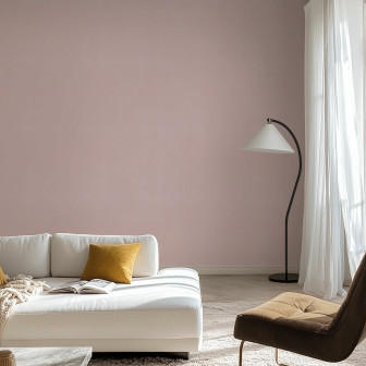 Fototapet roz deschis într-un living modern