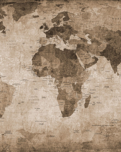 World Map, Brown, Rebel Walls