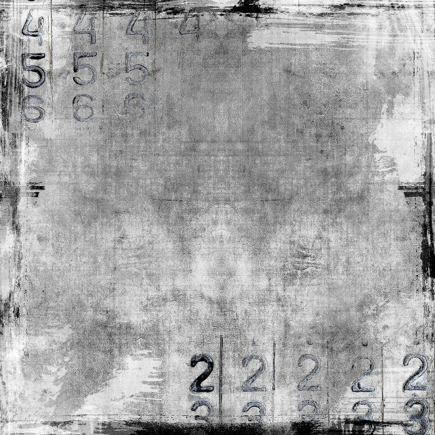 Tapet modern cu design industrial, Dusty Rubber Stamp, în camera de luat masa. Tapetul prezintă o textură de beton brut și imprimeuri de ștampilă vintage.