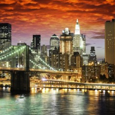 Foto tapet 3D Brooklyn Bridge, personalizat, Rebel Walls