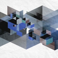 Foto tapet 3D Fractal, Blue, personalizat, Rebel Walls