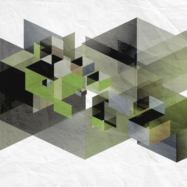 Tapet 3D Fractal Verde
