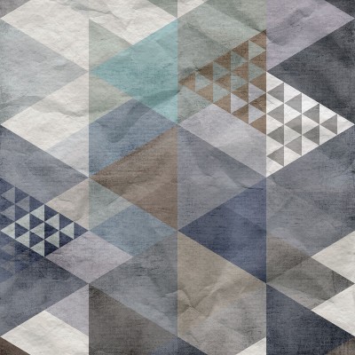 Tapet geometric cu triunghiuri albastre și gri