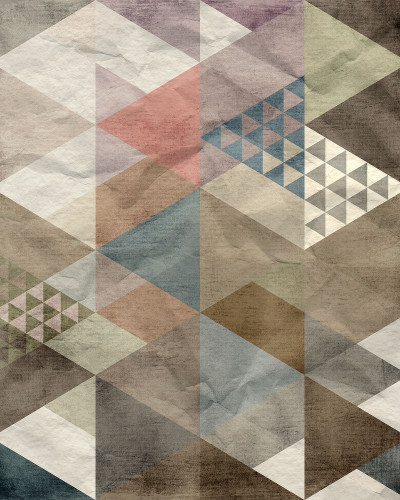 Tapet geometric modern cu nuanțe neutre