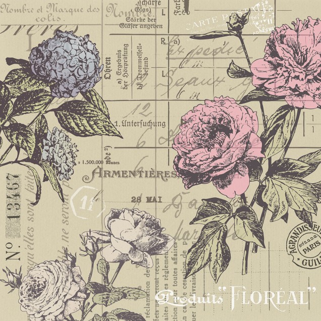 Tapet cu flori vintage, elegant și romantic