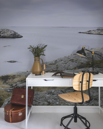 Tapet foto cu design minimalist, Soft Rocks surprinde frumusețea unui peisaj nordic.