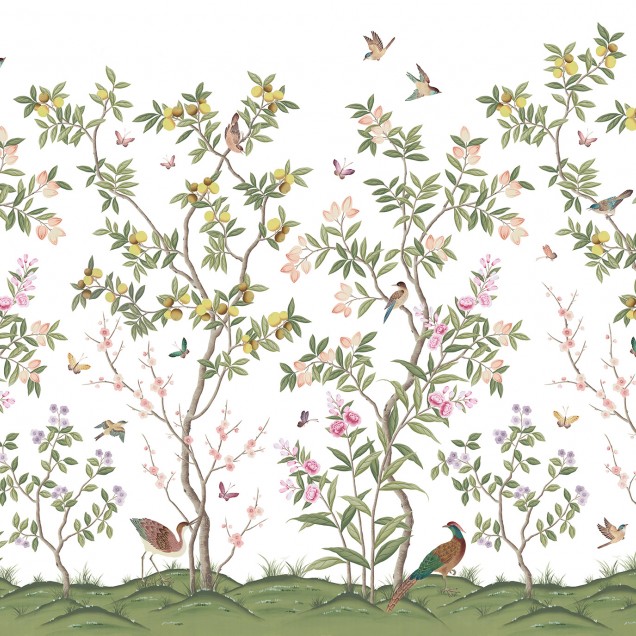 Tapet cu model floral elegant, Chinoiserie Chic
