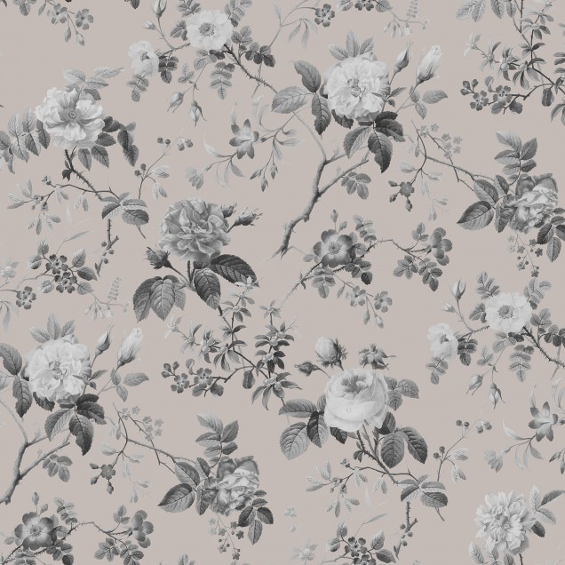 Tapet floral Thorn Rose, Early Rise, cu un design discret, perfect pentru a crea o atmosferă relaxantă și elegantă.