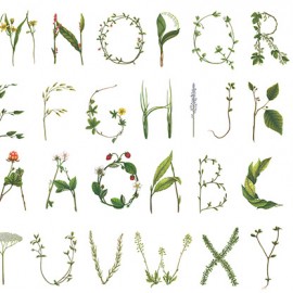 Fototapet Floral Alphabet, personalizat, Rebel Walls