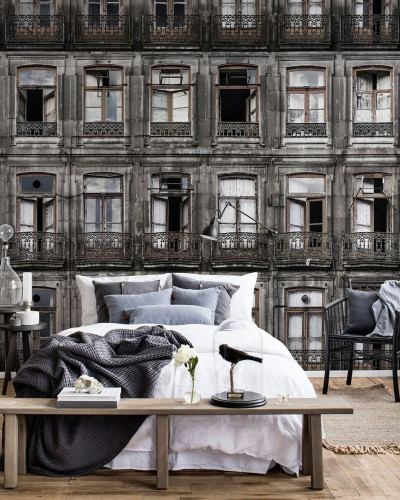 Tapet 3D Perspective La Rue cu design urban