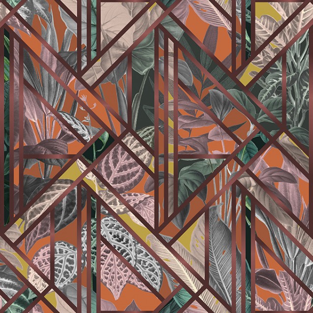 Chicago Club, Ruby, un  cu un design geometric complex, inspirat de frumusețea naturii, în culori vibrante.