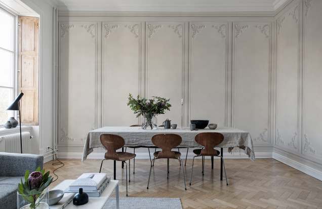 Foto tapet 3D French Panels, Ashes, Rebel Walls