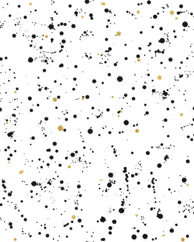 Wallpaper cu picături de cerneală negre și aurii