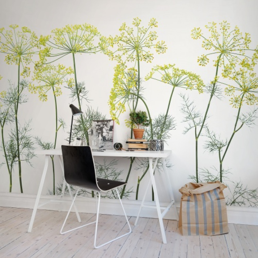 Tapet 3D Crown Of Dill cu un design minimalist de mărar