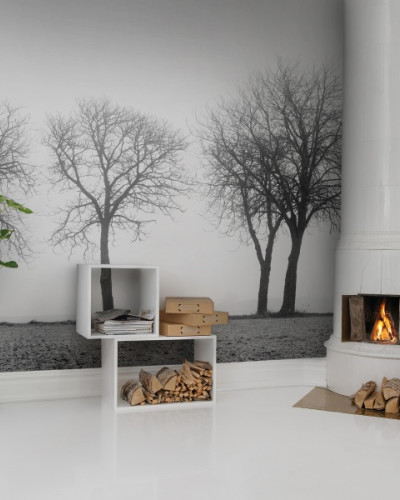 Tapet 3D Tree Soldiers cu design minimalist și modern.