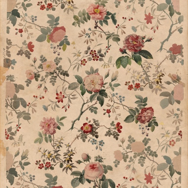 Tapet floral vintage Rosegarden