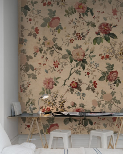 Tapet floral vintage Rosegarden