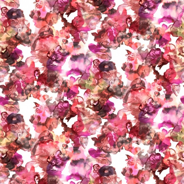 Tapet floral rosu cu design elegant