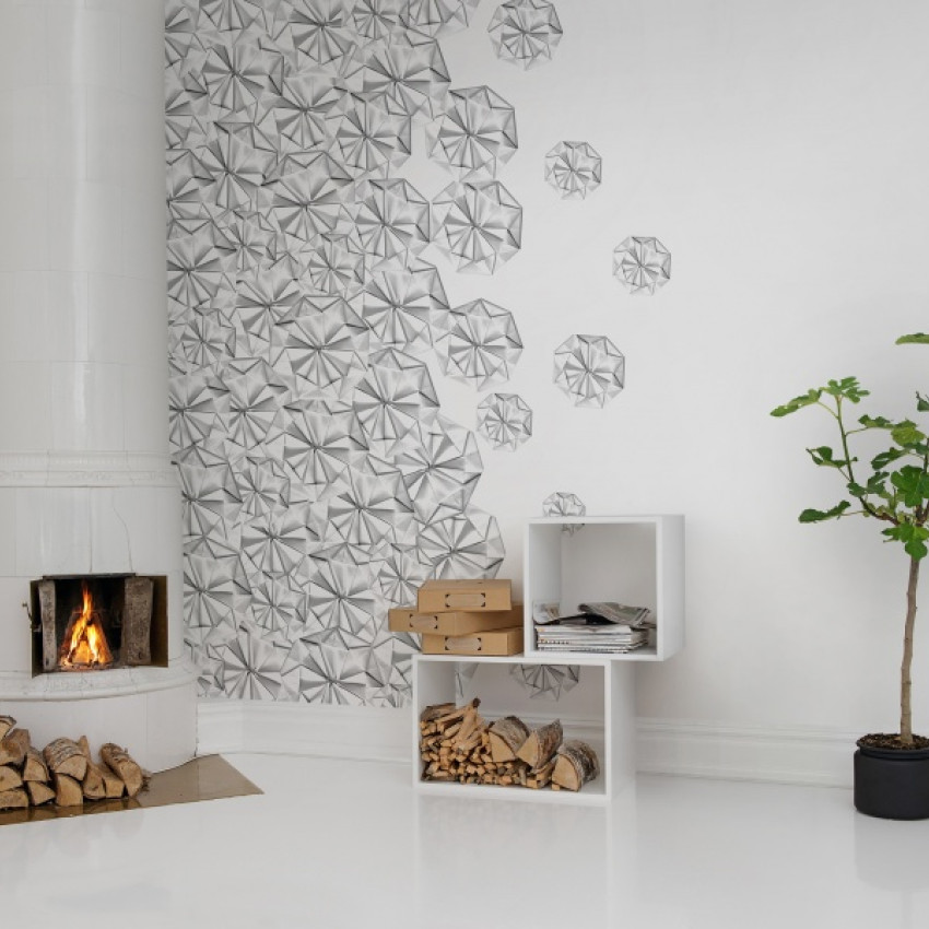 Tapet cu model geometric modern, Florigami