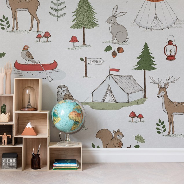 Tapet cu design Camping Trip