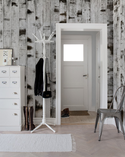 Tapet 3D Metal Birch cu aspect de lemn
