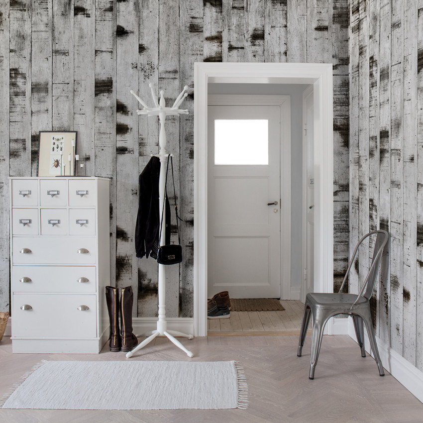 Tapet 3D Metal Birch cu aspect de lemn