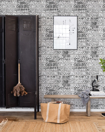 Wallpaper cu design de cărămidă, Decorated Bricks