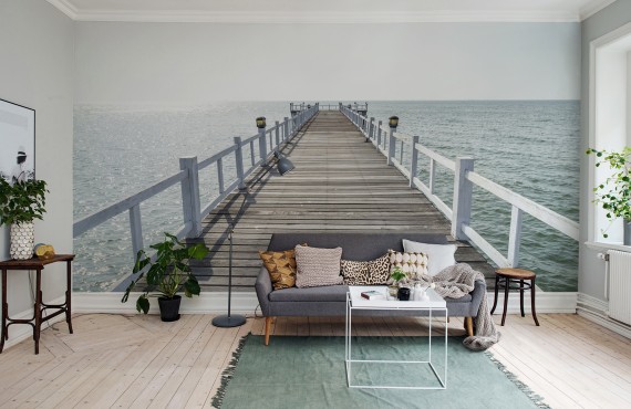 Foto tapet 3D Hampton Pier, personalizat, Rebel Walls
