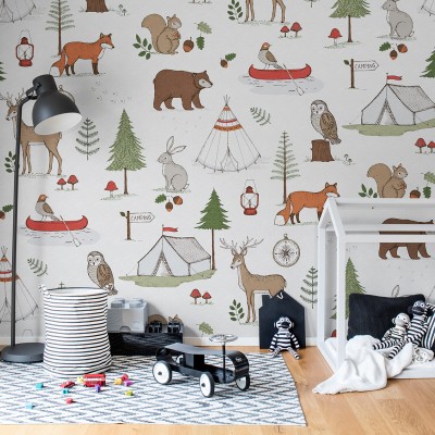 Tapet cu design Camping Trip