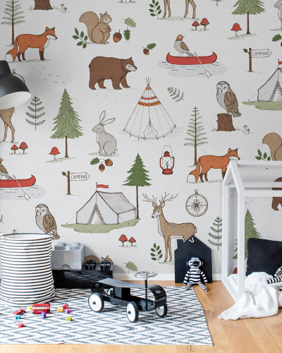 Tapet cu design Camping Trip