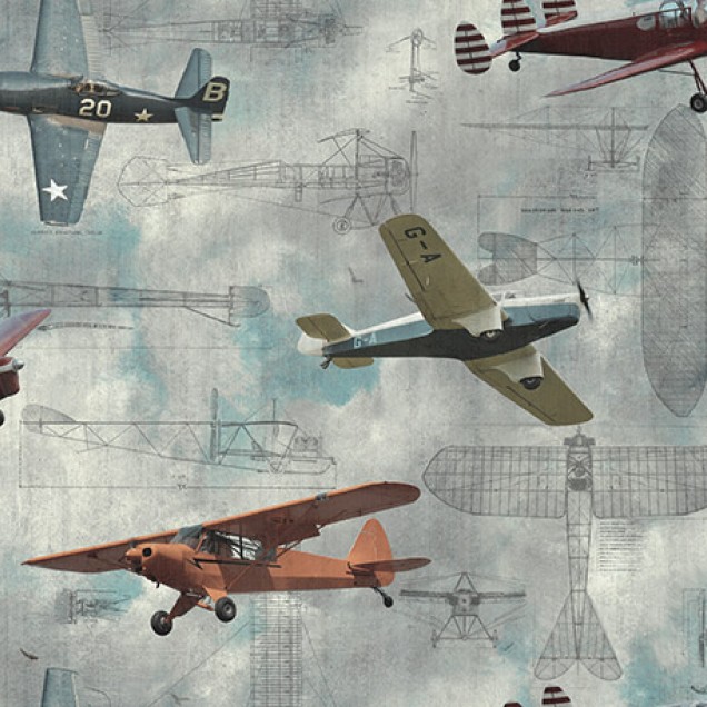 Fototapet cu avioane pentru camera copiilor Aero Show.