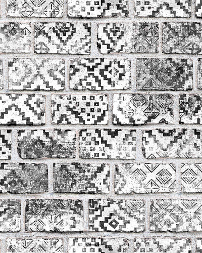 Wallpaper cu design de cărămidă, Decorated Bricks