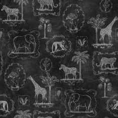 Fototapet Animal Party, Blackboard, personalizat, Rebel Walls