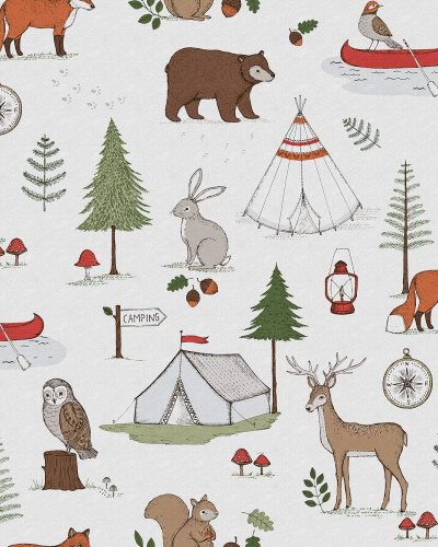 Tapet cu design Camping Trip